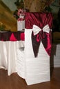 Wedding chair with ribbon