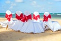 Wedding chairs on the beach Royalty Free Stock Photo