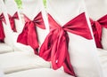 Wedding chairs decoration Royalty Free Stock Photo