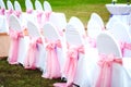 Wedding chairs decoration Royalty Free Stock Photo