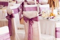 Wedding chairs decoration Royalty Free Stock Photo
