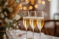 Wedding cheer Glasses of champagne, a toast to marital bliss