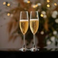 Wedding cheer Glasses of champagne, a toast to marital bliss