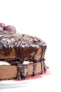 Wedding cherry-chocolade cake Royalty Free Stock Photo