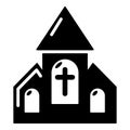 Wedding church icon , simple style