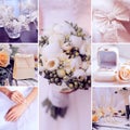 Wedding collage art decorative elements