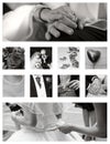 Wedding Collage background collection Royalty Free Stock Photo