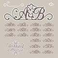 Wedding collection. Initials of Bride and Groom