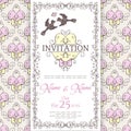 Wedding collection. Invitation design template