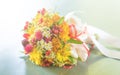 Wedding colorful floreal bouquet . Royalty Free Stock Photo