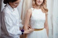 Beauty, wedding concept. tailor and bride