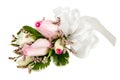 Wedding corsage with pink roses