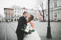 Wedding couple bride and groom holding hands