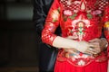 Wedding couple Chinese motion in love Royalty Free Stock Photo