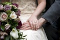 Wedding Couple Detail Hand and Ring Shot Royalty Free Stock Photo