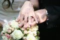 Wedding couple hands Royalty Free Stock Photo