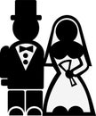 Wedding couple icon