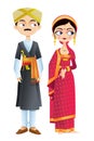 Wedding Couple of Karnataka Royalty Free Stock Photo
