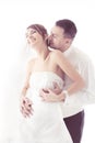 Wedding couple kissing Royalty Free Stock Photo