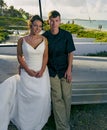 Wedding couple on lanikai beach