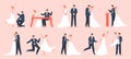 Wedding couple. Marriage bride and groom, newlyweds in love, young family dancing and celebrating, marriage ceremony Royalty Free Stock Photo