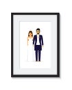 Wedding couple photo frame Royalty Free Stock Photo