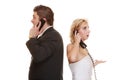 Wedding couple relationship difficulties. Royalty Free Stock Photo