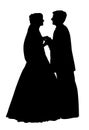 Wedding couple silhouette