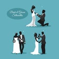 Wedding Couples in Silhouets