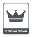 wedding crown icon in trendy design style. wedding crown icon isolated on white background. wedding crown vector icon simple and