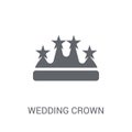 wedding Crown icon. Trendy wedding Crown logo concept on white b