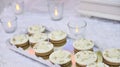 Wedding cupcakes on a well decorated table Royalty Free Stock Photo