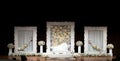 Wedding Dais or Altar on a stage, simple and elegant with white Royalty Free Stock Photo