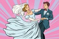 Wedding dance bride and groom Royalty Free Stock Photo