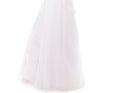 Wedding day. bride long white dress isolated