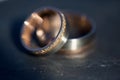 Wedding day details - two lovely golden wedding rings