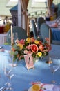 Wedding day event organization table setting decor Royalty Free Stock Photo