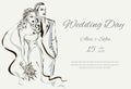 Wedding Day invitation with sweet couple