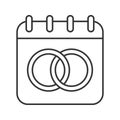 Wedding day linear icon