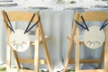 Wedding decor Chairs his hers bride groom Royalty Free Stock Photo