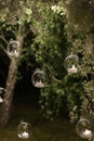 Wedding decor flowers postcard ball glass hang