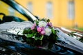Wedding decor flowers weddingcar Royalty Free Stock Photo