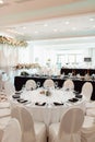 Wedding decor, interior. Festive. Banquet table. Modern wedding decorations Royalty Free Stock Photo