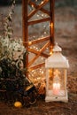 Wedding decor with natural elements Royalty Free Stock Photo