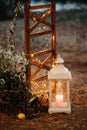 Wedding decor with natural elements Royalty Free Stock Photo