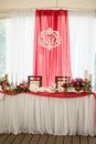 Wedding decor registration of tables