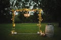 Wedding decor at restaurant Royalty Free Stock Photo