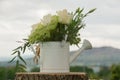 Wedding decoration with natural flowers centerpiece