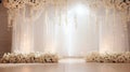 Wedding decoration with white flowers. Wedding arch decorated with white flowers