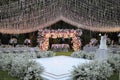 Wedding Decoration White and purple Flower, Fairytales with Nightsky stars outdoors.